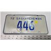 Image 1 : 1972 Saskatchewan license plate - 446