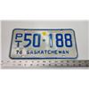 Image 1 : 1976 Saskatchewan license plate - P/T 50-188