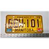 Image 1 : 1976 Manitoba license plate - GGW-101