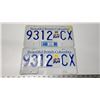 Image 1 : Pair of British Colombia license plates - 9312cx