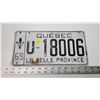Image 1 : 1969 Quebec license plate - U-18006