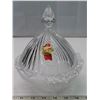 Image 3 : Crystal glass bowl and lid + "Rouge Royal" Leaf plate and serving tray and frame
