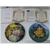 Image 1 : 2 decorative painted plates with certificates