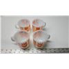 Image 1 : 4 "Termocrisa" Orange flower, coffee cups