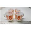 Image 2 : 4 "Termocrisa" Orange flower, coffee cups