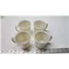 Image 1 : 4 "Fire King" Off white glass, coffee cups