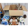 Image 2 : Box of assorted items - Large bundle of Christmas/Easter décor, Disney mug and plastic containers