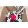 Image 5 : Box of assorted items - Large bundle of Christmas/Easter décor, Disney mug and plastic containers