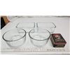 Image 2 : 4 glass containers and bowls - bowls are Anchor hocking & Jack Daniels playing cards, in tin