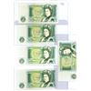 Image 1 : five 1980-1988 Sequential England 1 Pound Notes - SN # AX21363724-728