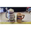 Image 1 : 2 Porcelain beer steins