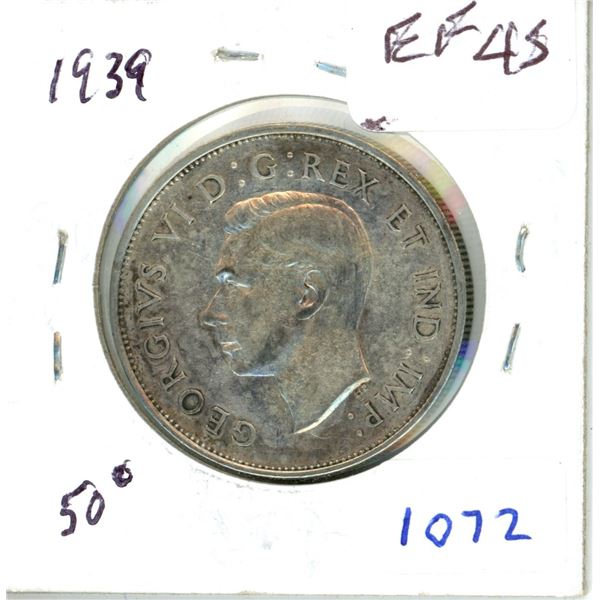 1939 50 cents EF45