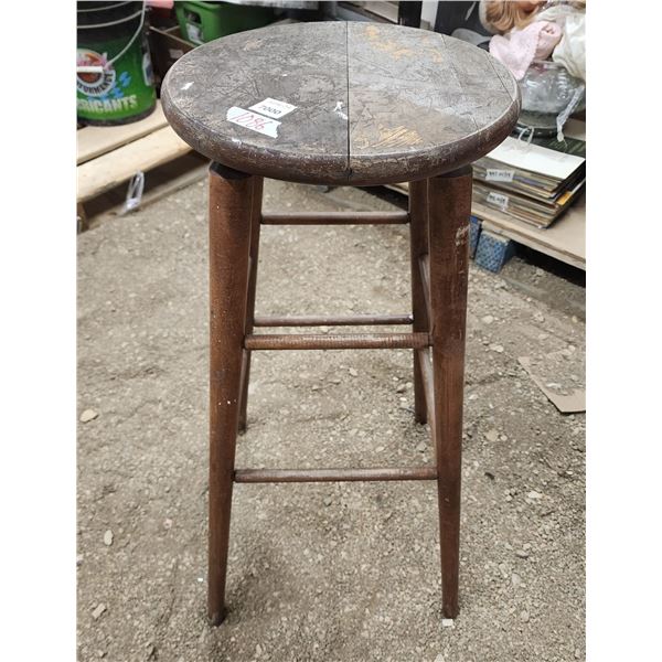 Tall wooden stool - 30 H x15 x15 