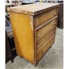 Image 2 : Light brown, wooden Chester drawers - 4 drawer - 32"W x 39 1/2"H x 18"D - needs some refinishing