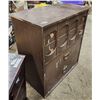 Image 4 : Dark brown, wooden Chester drawers - 4 drawer - 32"W x 34"H x 17"D - needs some refinishing