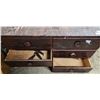 Image 5 : Red/Brown, wooden dresser - 6 drawers - 42 3/4"W x 16 1/2"D x 24"H without legs