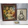 Image 1 : 3 Assorted Jesus Christ pictures, 2 framed - Lrg 20 1/2"x24 1/2" & Med 14 1/2" x18"