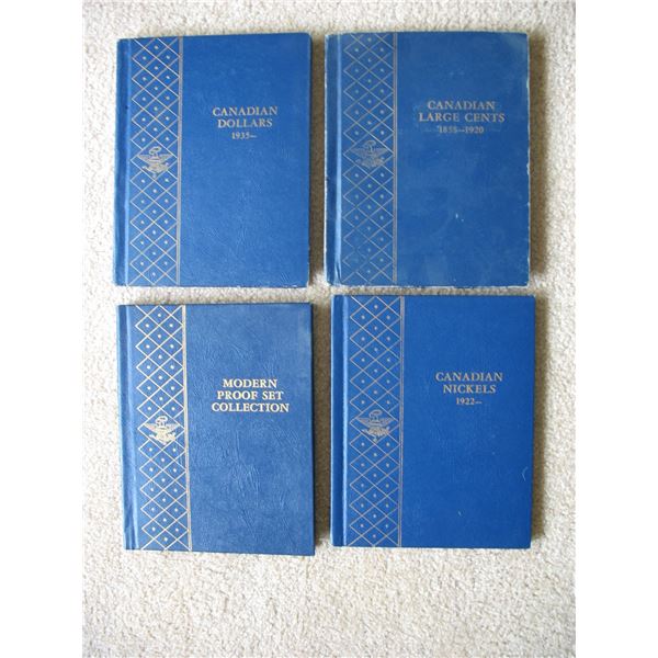 LOT OF 4 DELUXE WHITMAN COIN ALBUMS