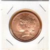 Image 1 : 1 OUNCE COPPER  .999 FINE - US PEACE DOLLAR DESIGN