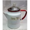 Image 1 : Vintage Red & White Enamel Coffee Pot