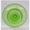 Image 2 : Green Depression Glass Mounted Plate