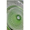 Image 3 : Green Depression Glass Mounted Plate