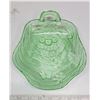 Image 1 : Green Depression Glass Snack Dish