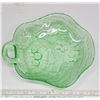 Image 2 : Green Depression Glass Snack Dish