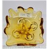 Image 2 : Decorative Amber Colored Glass Bowl