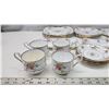 Image 2 : 23pc Royal Albert "Petit Point" dish set - 4 place settings, plus extras