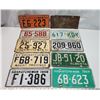 Image 1 : Collection of 10 assorted license plates - assorted years