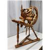 Image 4 : Early 1900s, wooden spinning wheel - complete - 32"Long x 30.5"H