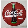 Image 2 : Tin Coca-Cola button sign - 20" - Reproduction
