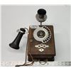 Image 1 : Vintage, 11 digit automatic, wooden wall telephone
