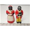 Image 1 : Pair of large Aunt Jemima and Uncle Mose, salt and pepper shakers