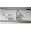 Image 1 : 2 Glass paperweights - bird and whale