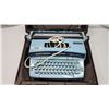 Image 2 : Smith Corona Coronet Super 12, baby blue, electric typewriter - in carrying case - works great