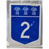 Image 2 : Highway #2 road sign - 24"x17.5"