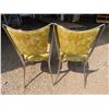 Image 2 : 2 Vintage Yellow Upholstered chairs
