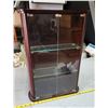Image 1 : Wooden showcase, with glass doors and shelves - 21"H x 15"W x 5"D