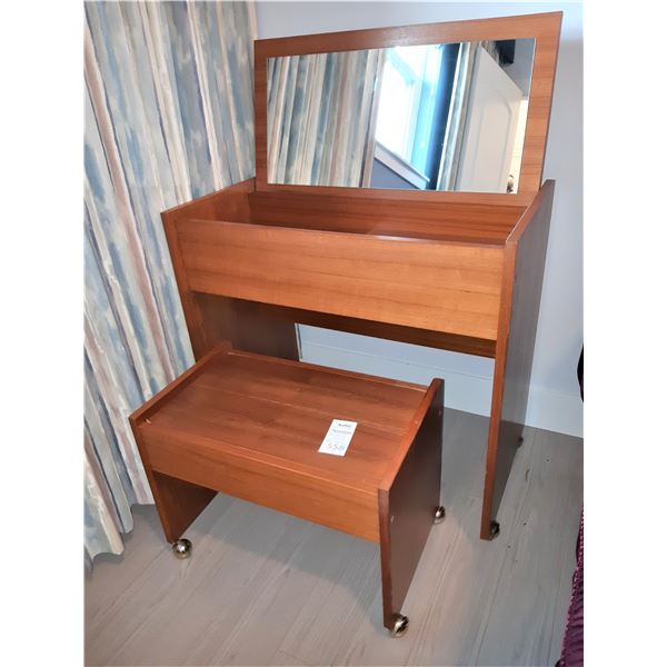 Danish Teak Vanity Table 