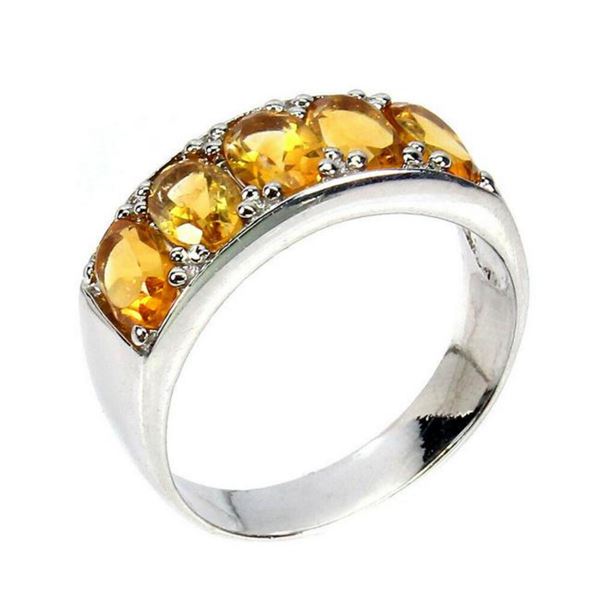 Natural Unheated Brazil Citrine Ring