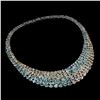 Image 2 : Natural  Cambodian Champagne & Blue Zircon Necklace