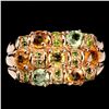 Image 1 : Natural Fancy Color Sapphire & Chrome Diopside Ring