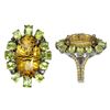 Image 2 : Natural Handmade Citrine Peridot Ring