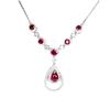 Image 1 : Natural Pigeon Blood  Red Ruby Necklace