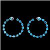 Image 2 : Natural Brazil Paraiba Blue Apatite Earrings