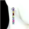 Image 1 : Natural Amethyst & Multi Gems Earring