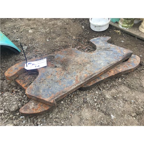 SET OF EXCAVATOR BUCKET MOUNTING BRACKETS