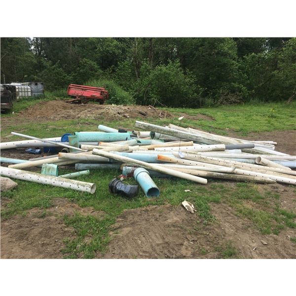 LARGE GROUP OF ASSORTED PVC IRRIGATION PIPE